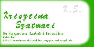 krisztina szatmari business card